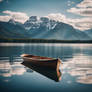 Boat Floating On A Lake