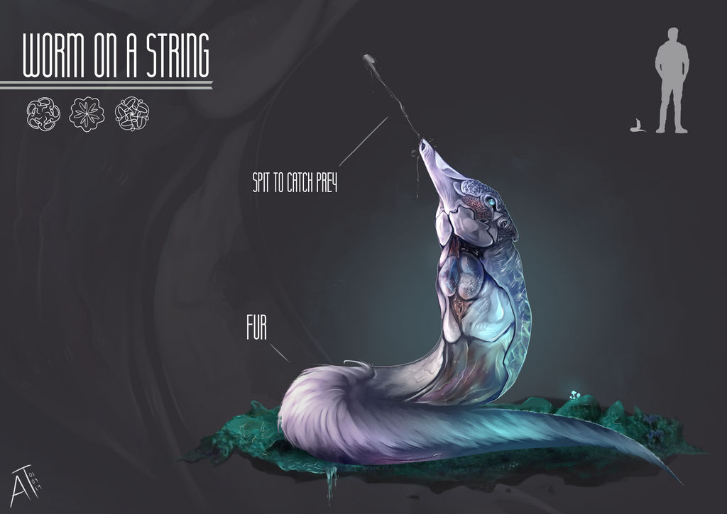 String Creature WORM ON A STRING by Ainmalig on DeviantArt