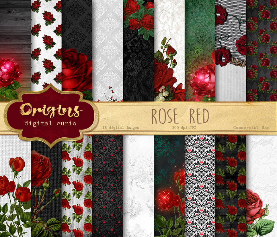 Rose Red Digital Paper by DigitalCurio on DeviantArt