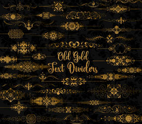 Old Gold Text Dividers clipart