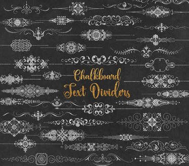 Chalkboard Text Dividers Clipart