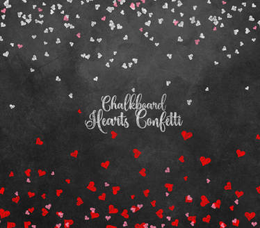 Chalkboard Hearts Confetti