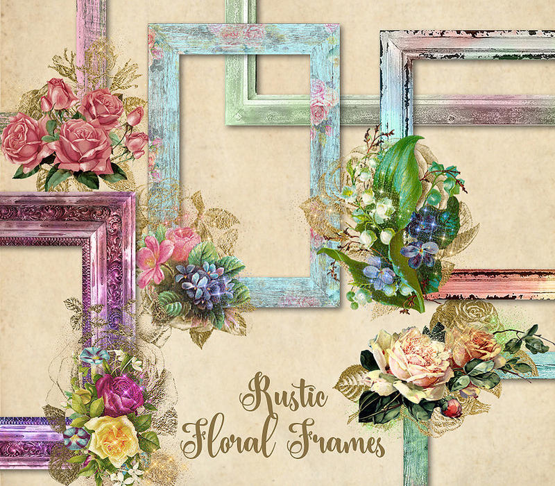 Rustic Floral Frames by DigitalCurio on DeviantArt