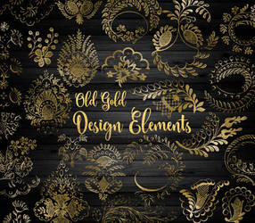 Old Gold Design Elements Clipart