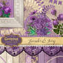 Lavender and Ivory Digital Scrapbooking Kit