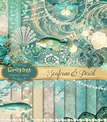 Seafoam and Pearl Digital Scrapbooking Kit