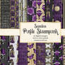 Purple Steampunk Digital Paper  