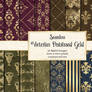 Victorian Distressed Gold Digital Paper  