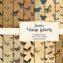 Vintage Butterfly Digital Paper  