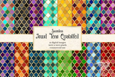 Jewel Tone Quatrefoil 