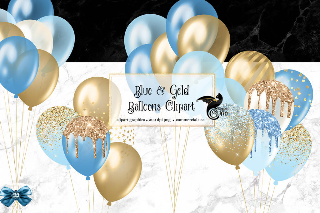 Black and Teal Party Decorations Graphic by Digital Curio