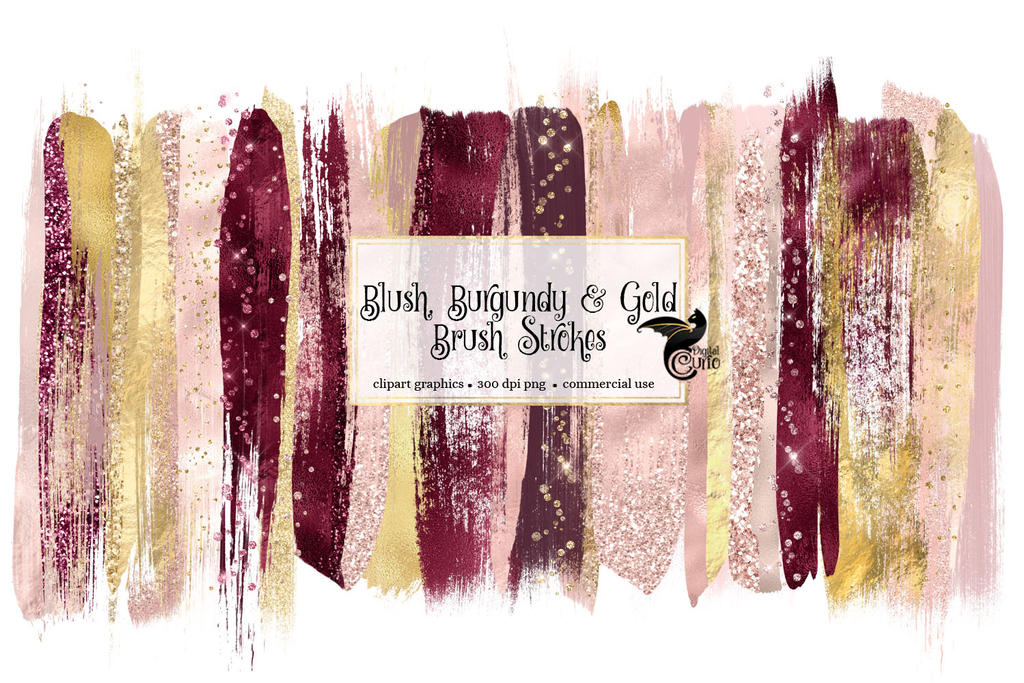 Download Blush Burgundy And Gold Brush Strokes By Digitalcurio On Deviantart