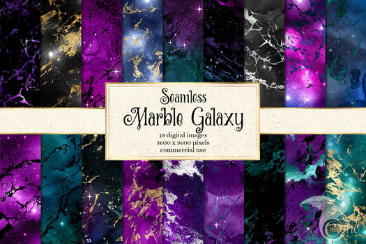 Marble Galaxy Digital Paper 