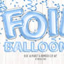 Blue Foil Balloon Alphabet 