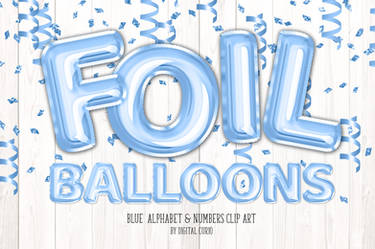 Blue Foil Balloon Alphabet 