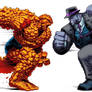 Hulk ( Joe Fixit ) vs The Thing by Dale Keown 