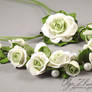 jewelry set with white roses