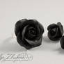 Black roses from polymer clay