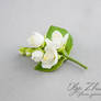 brooch with jasmine flowers