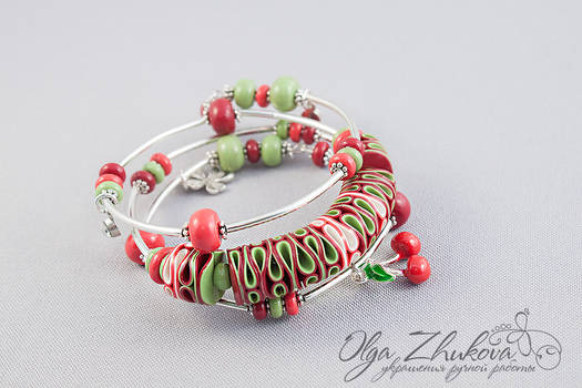 Bracelet made of polymer clay