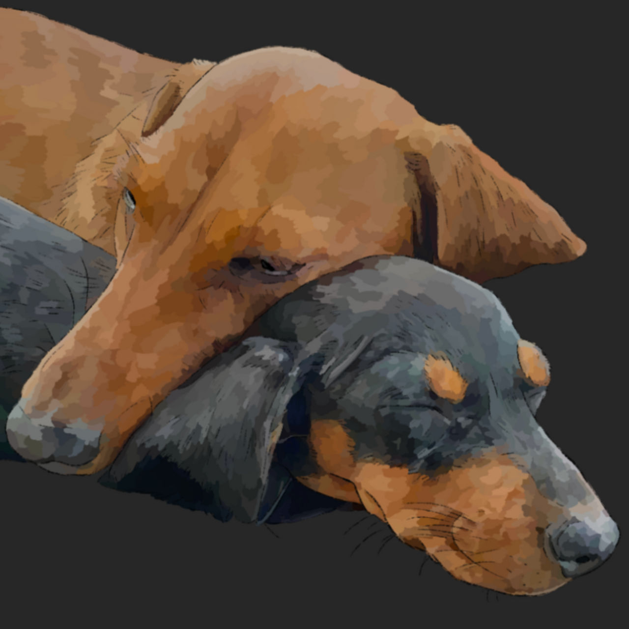 Daschund Digital Commission by ArtieRhino on DeviantArt