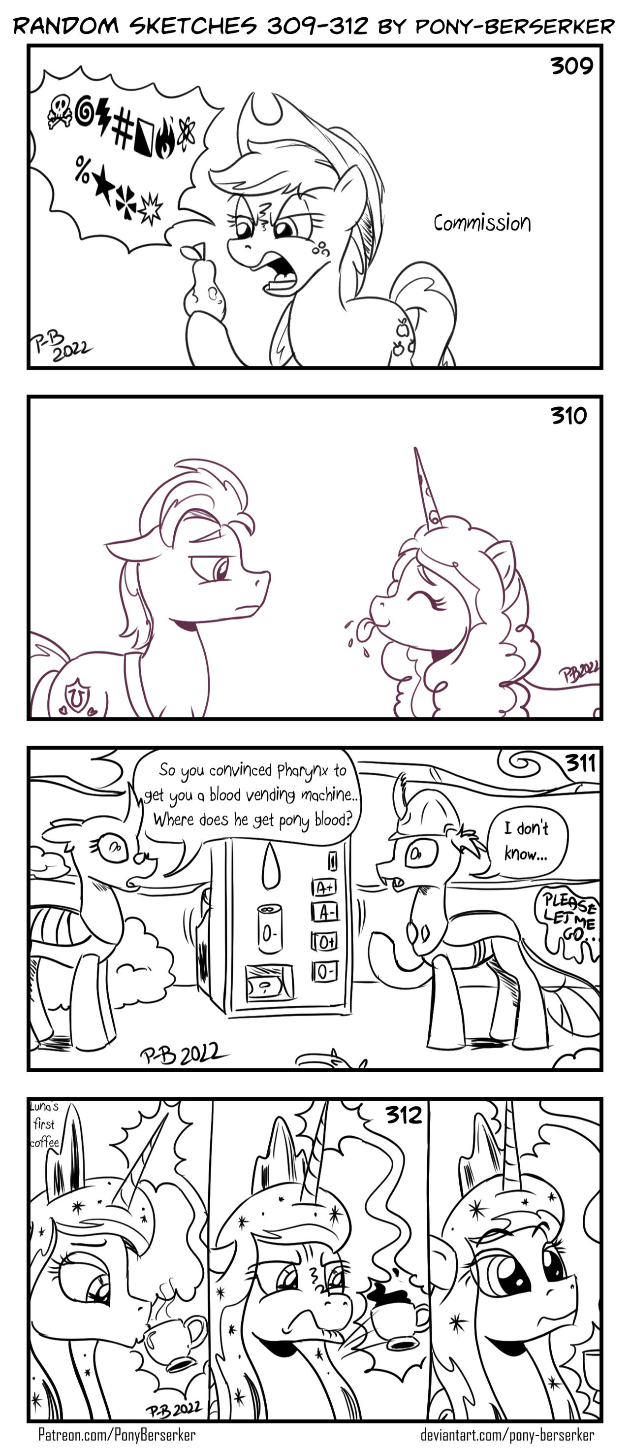 Randomness 317 Random sketches 313, 317-319 by Pony-Berserker on DeviantArt