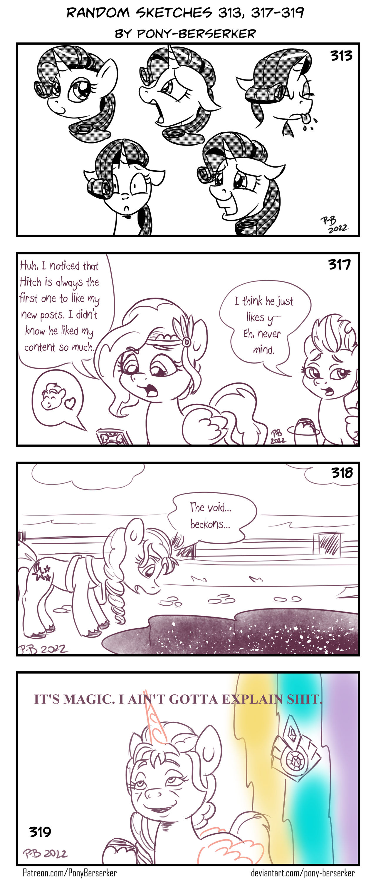 Randomness 317 Random sketches 313, 317-319 by Pony-Berserker on DeviantArt