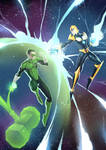 Green Lantern vs Nova by alanscampos