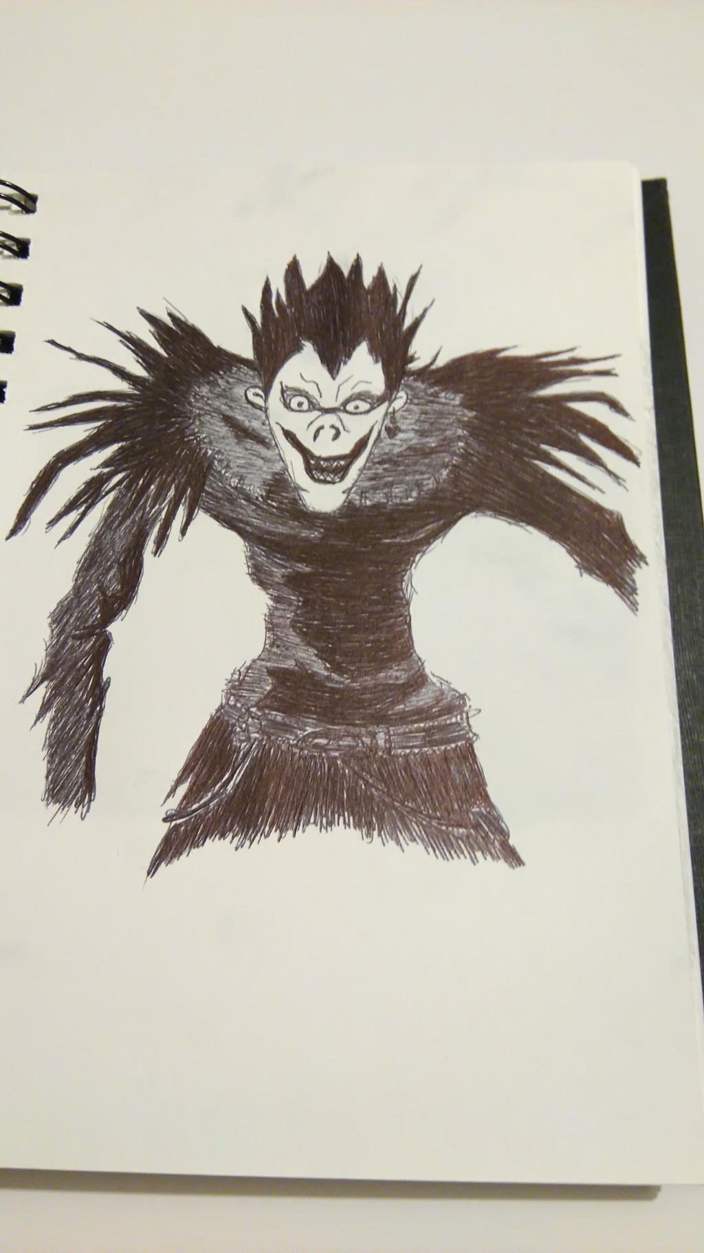 Ryuk Death Note pen drawing by quiquecubero on DeviantArt