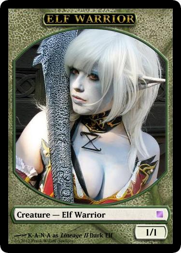 Elf Warrior Token with K-A-N-A