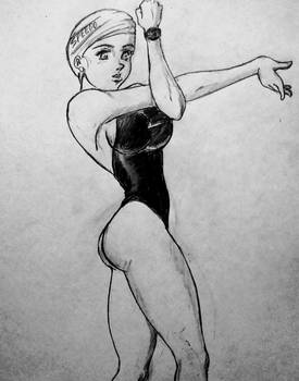 Manga Swimmer Girl