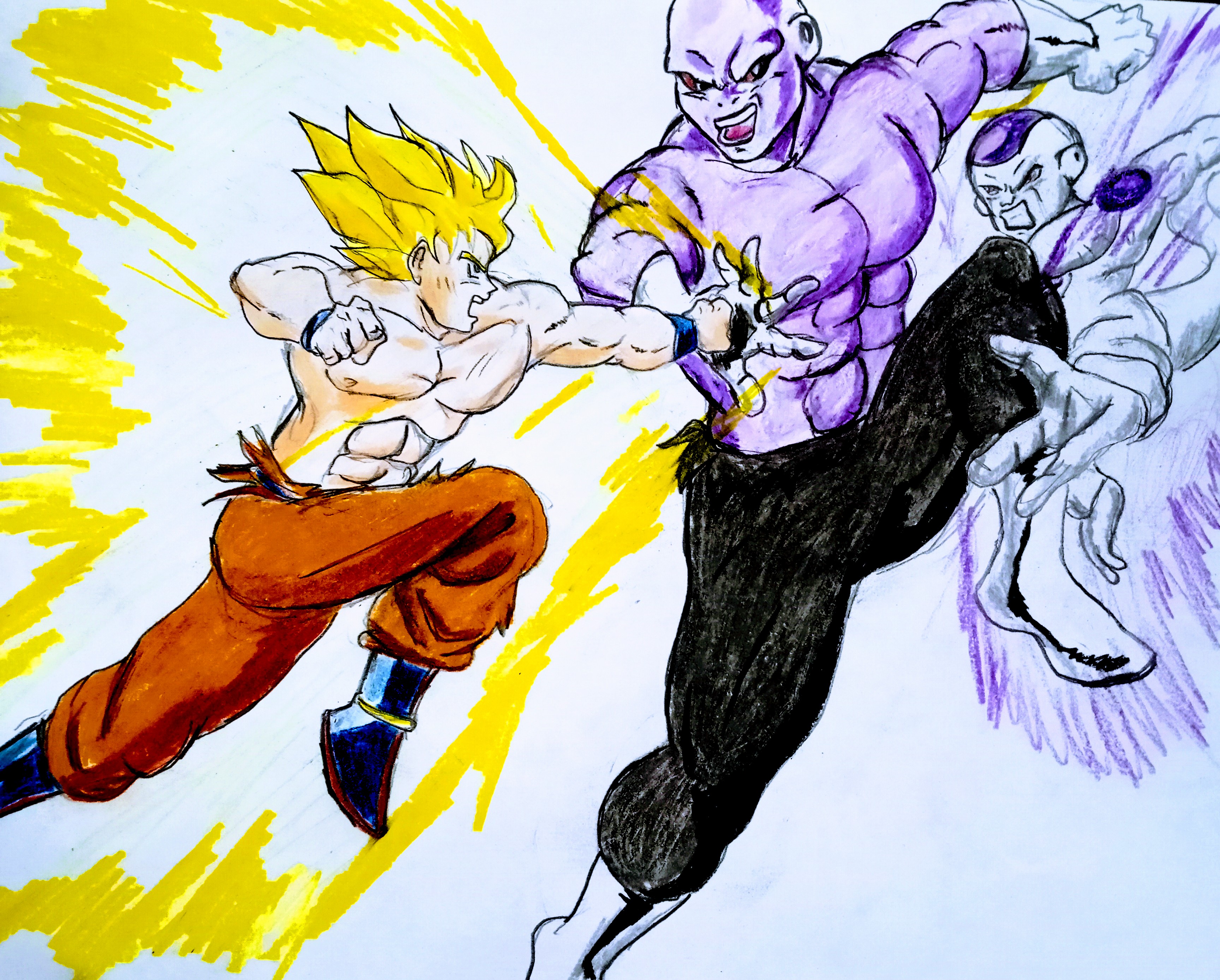 Goku and Frezzer vs Jiren by njgp on DeviantArt Goku and Frezzer vs Jiren by njgp on DeviantArt