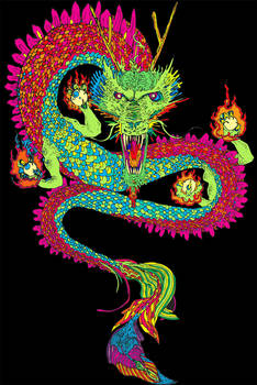 usual chinese neon Dragon