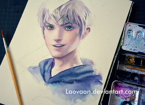 Jack Frost by Sakimichan in Watercolor WIP