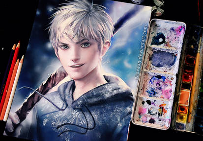 Jack Frost by Sakimichan in Watercolor + Video