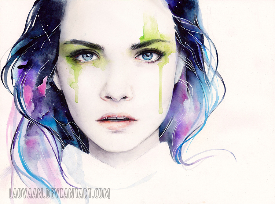 Watercolor Portrait - Cara Delevingne