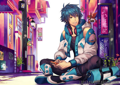 Aoba Playing Gameboy - Digital Version