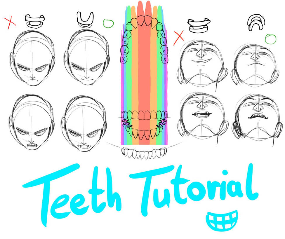 Teeth Tutorial By Laovaan On Deviantart Teeth Tutorial By Laovaan On Deviantart