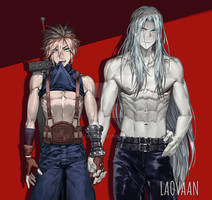 Cloud and Sephiroth