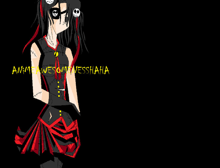 Goth Anime Girl by ANiMEAWSOMENESSHAHA on DeviantArt