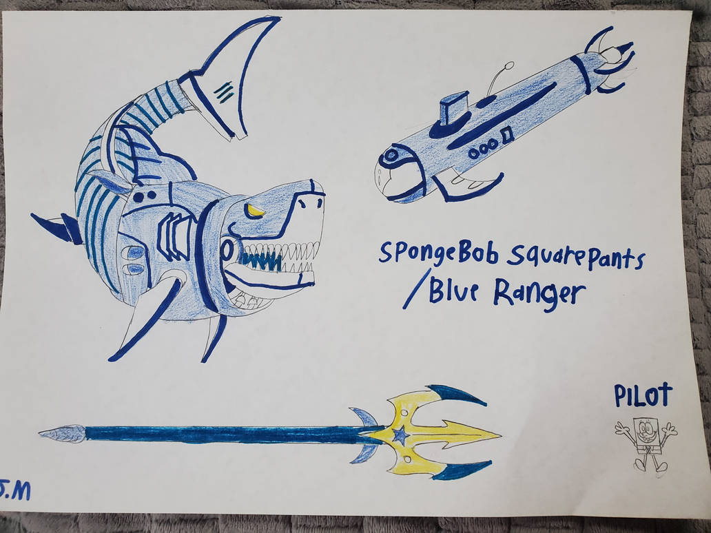 SpongeBob SquarePants / Blue Ranger by Jamartone on DeviantArt