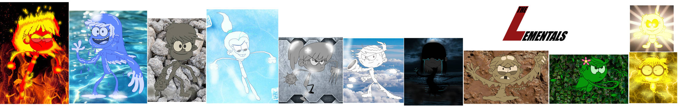 Acmentalman Deviantart The L-ementals / all Poses Together by Jamartone on DeviantArt