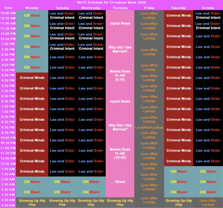 WeTV Christmas 2020 Schedule by ToonsJazzLover on DeviantArt