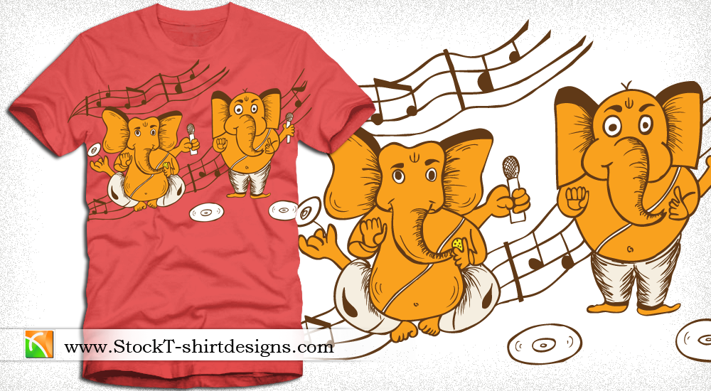 Cartoon Vinayagar with Music Notes T-shirt Design by stockt-shirtdesigns on DeviantArt Cartoon Vinayagar with Music Notes T-shirt Design by stockt-shirtdesigns on DeviantArt