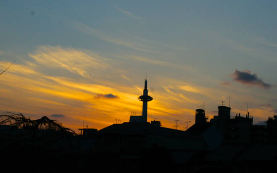 Kyoto Tower at Sunset