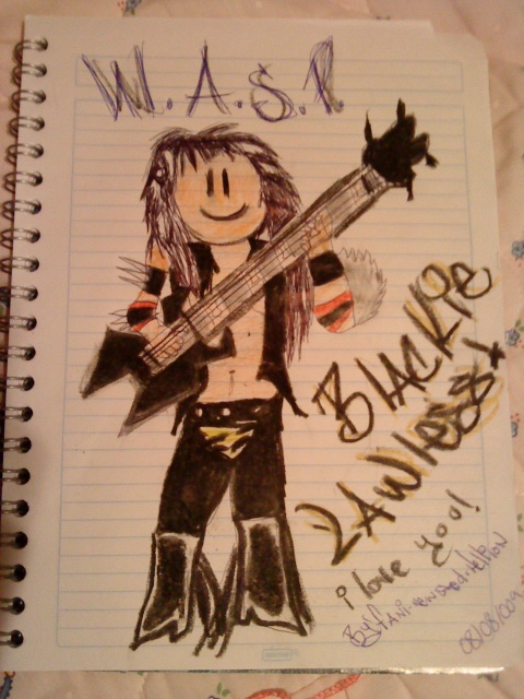 Blackie Lawless Cartoon Style