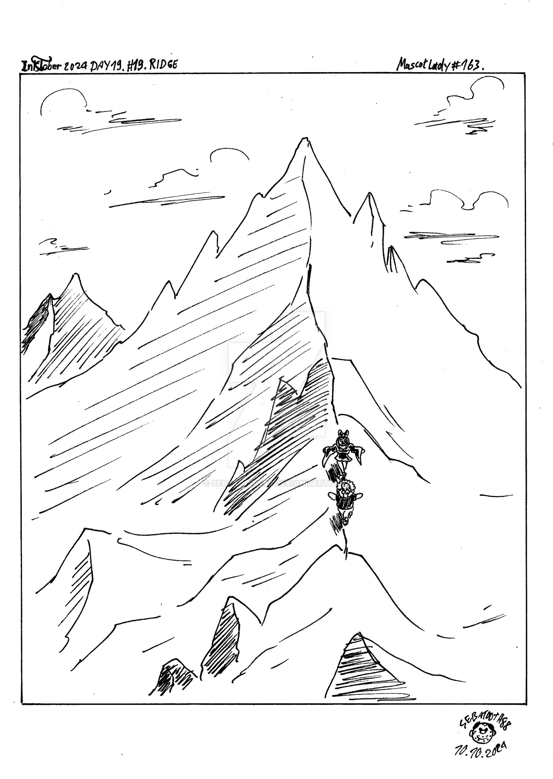 Mascot Lady #163. Inktober2024 Day 19 Ridge