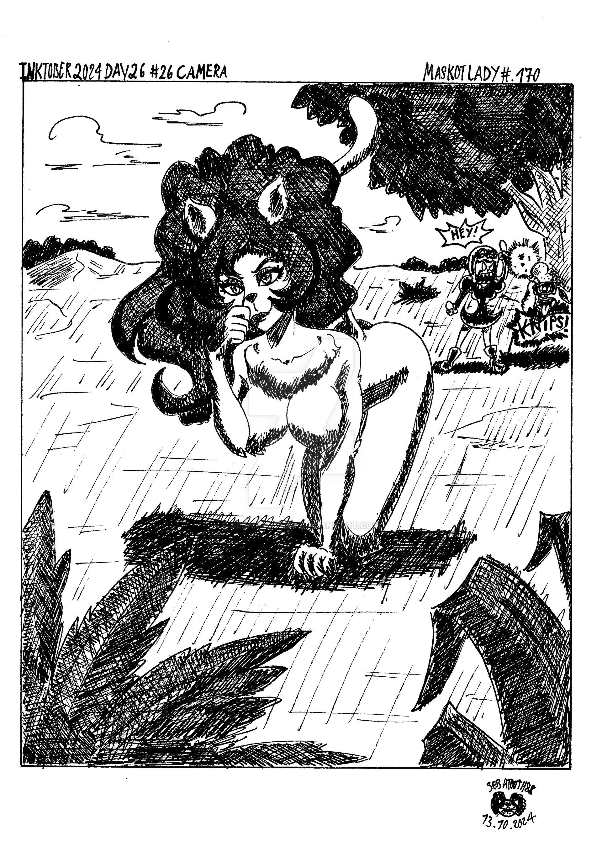 Mascot Lady 170 Inktober2024 Day 26 Kamera