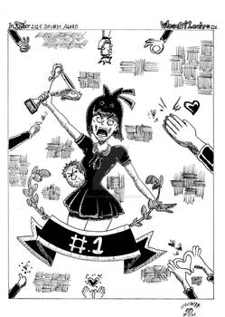 Inktober 2025 Day 31 Award Mascot Lady 226