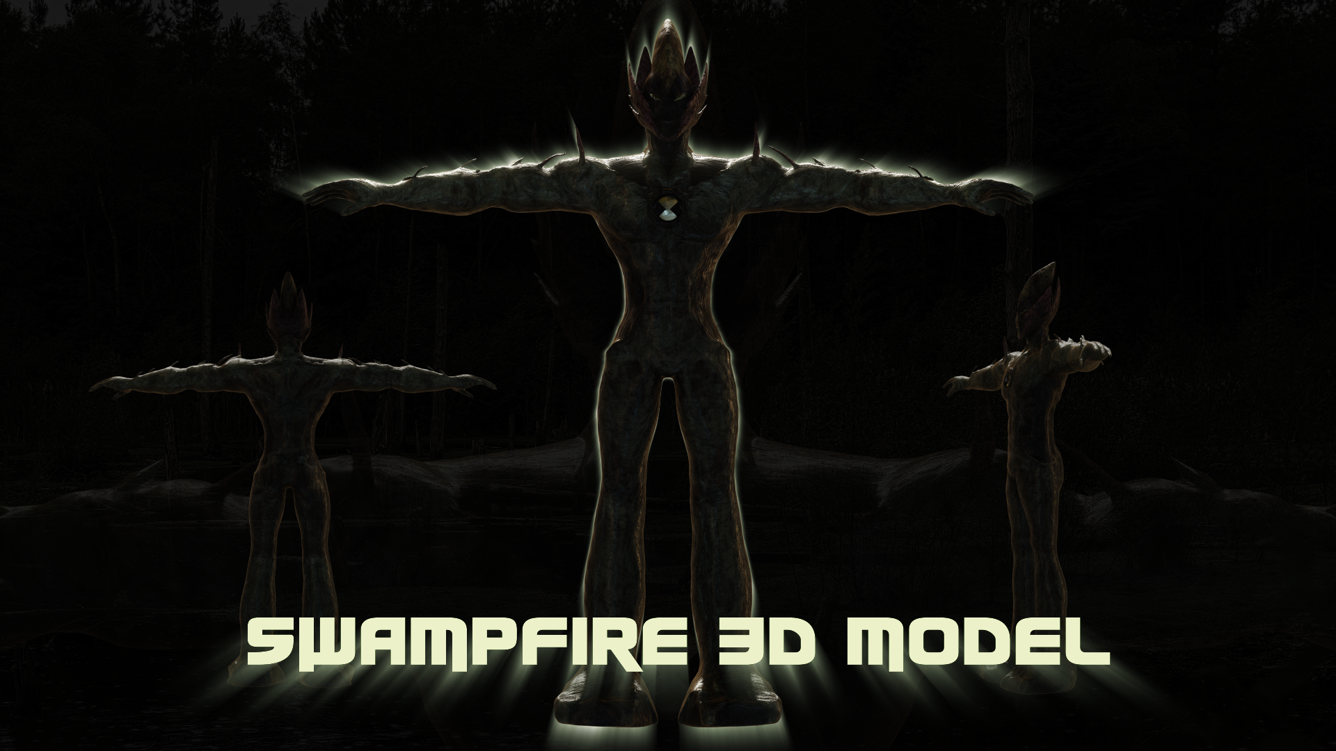3D file Ultimate Swampfire (ben 10 Ultimate Alien) - 3d Print Ready model  👽・Model to download and 3D print・Cults